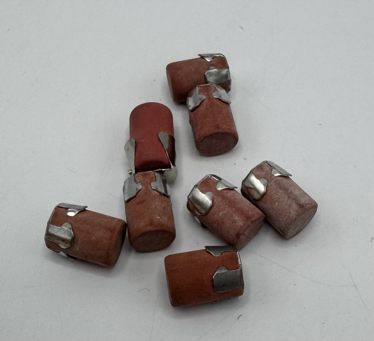 Small Vintage Box NORMA 8 Red Erasers in holders 10 cents RARE
