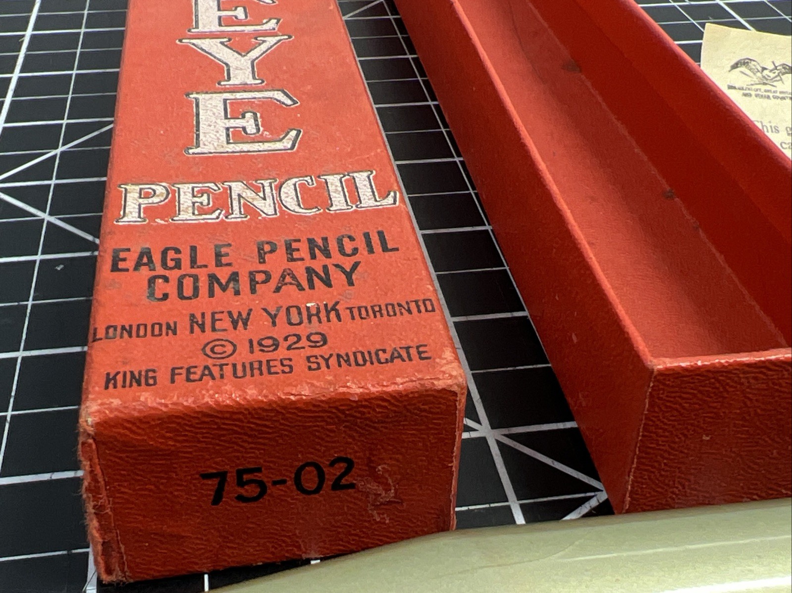 1929 Popeye Mechanical Pencil Eagle Company Original Box 944 Copying Leads 1920s