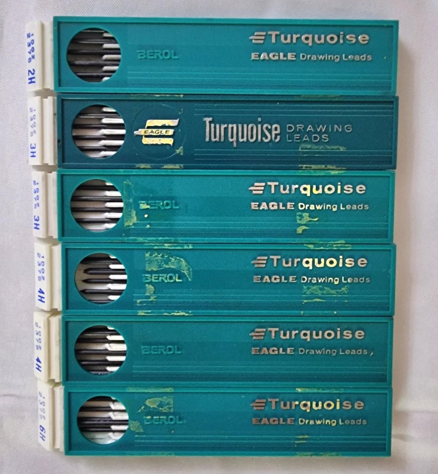 BEROL 0.5mm TM5 PUSH ACTION AUTO FEED MECHANICAL PENCIL TURQUOISE + DRAWING LEAD