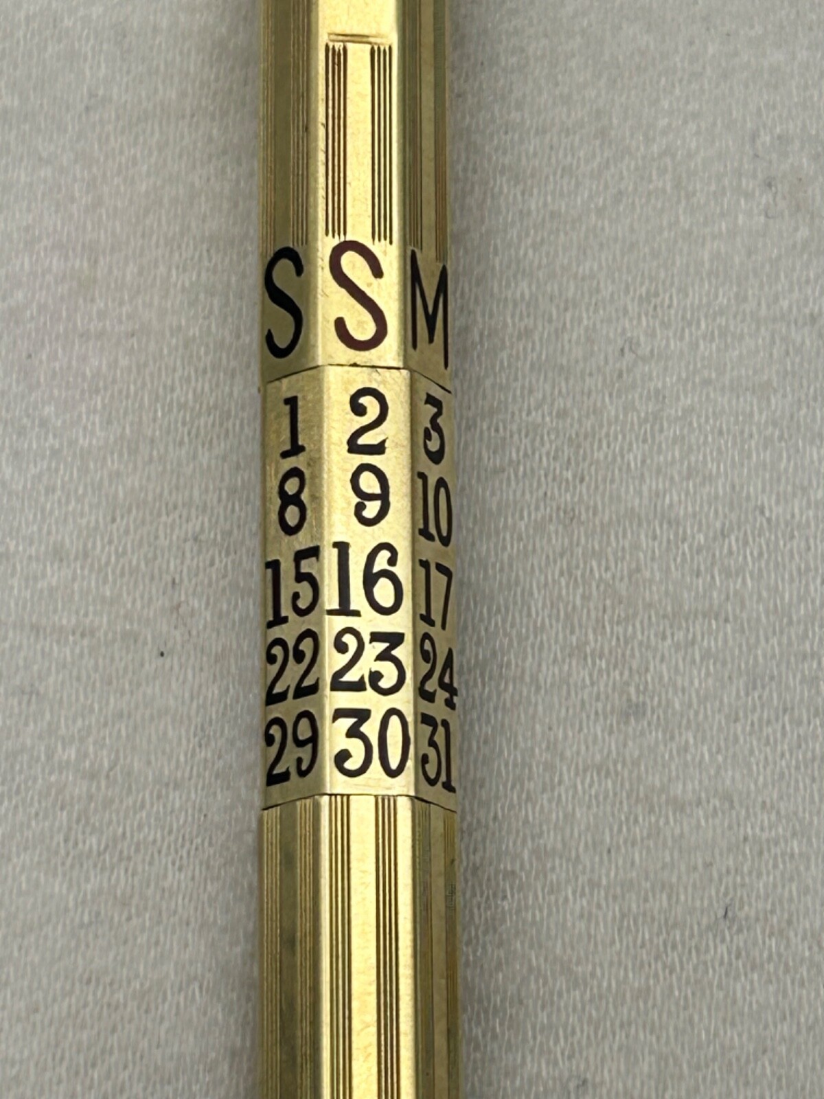 Perpatual Calendar 14K Solid Gold Pencil-Exc. Condition