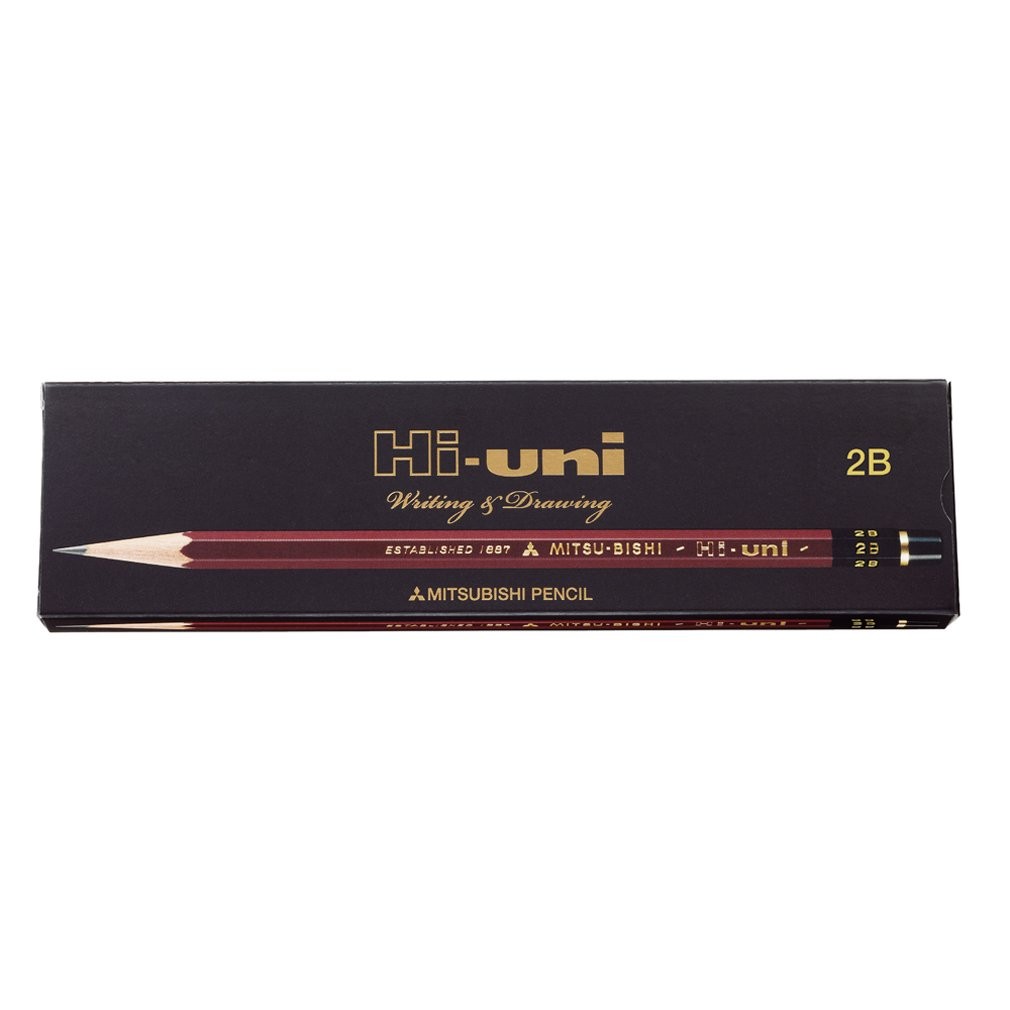 Mitsubishi Pencil Pencil High Uni K 2B 1 Dozen Paper Box HUK2B