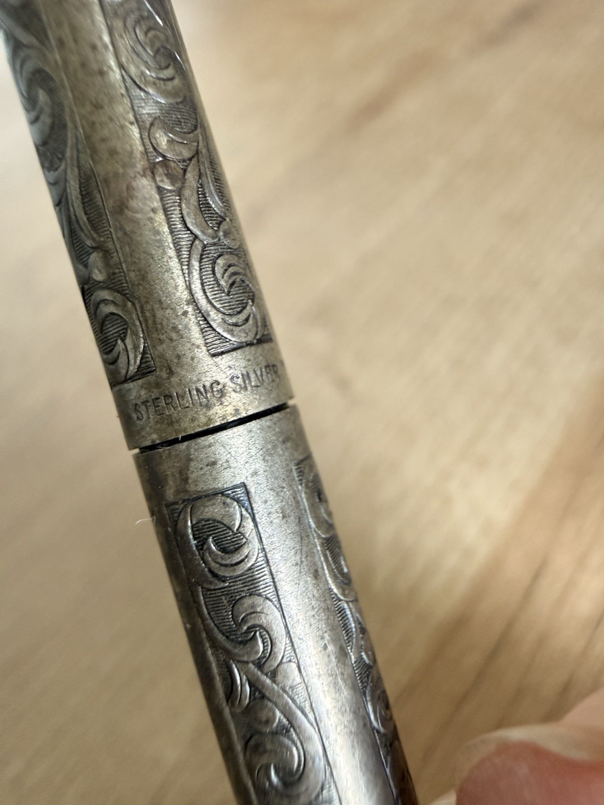 Scheaffer Sterling Silver Mechanical Pencil 5″L Grapevine Pattern Vintage USA