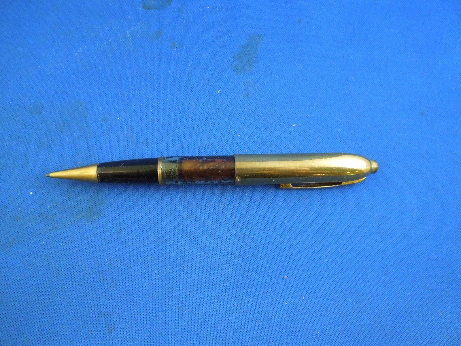 Vintage Mechanical Pencil Fancy Desk Pen Style Goldtone and Brown