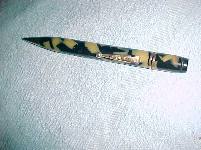 GOLD BOND Pencil – 1920-30s – BLACK and PEARL – GF TRIM – HANDSOME