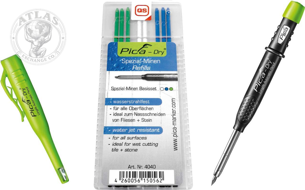 Pica 3030 + 4040 Dry Pen Including Special Lead Base Set, Carpenter’S Pencil, Gr