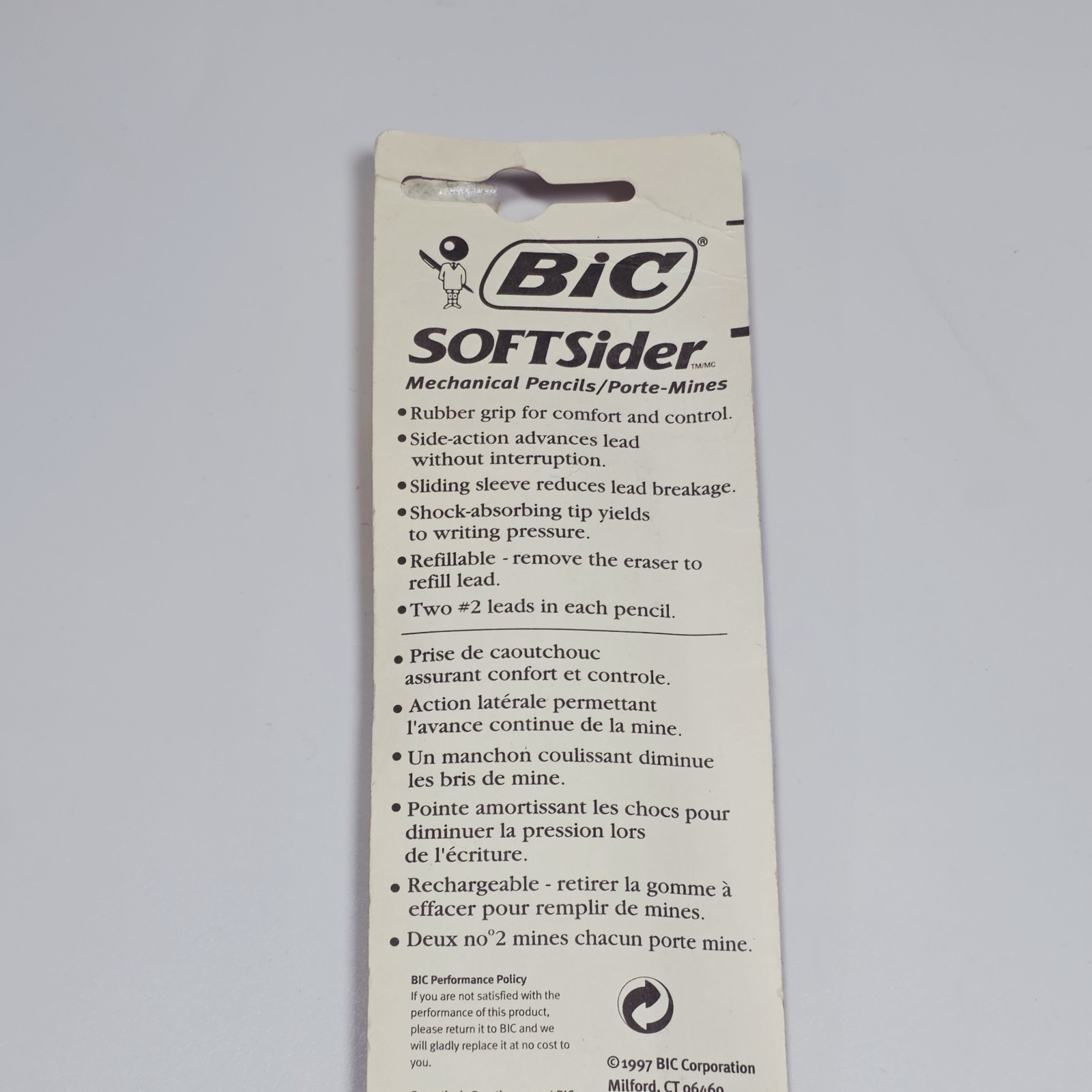 NEW NOS Sealed Bic Soft Sider Mechanical Pencils #2 0.5mm Pack Of 2 1997 Japan
