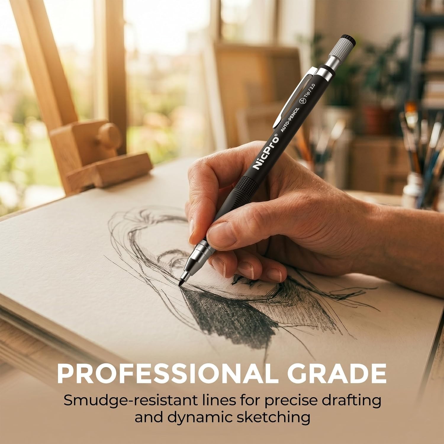 Erasable Sketching Pencil Collection – 11 Pieces, Includes Sharpener and Refills