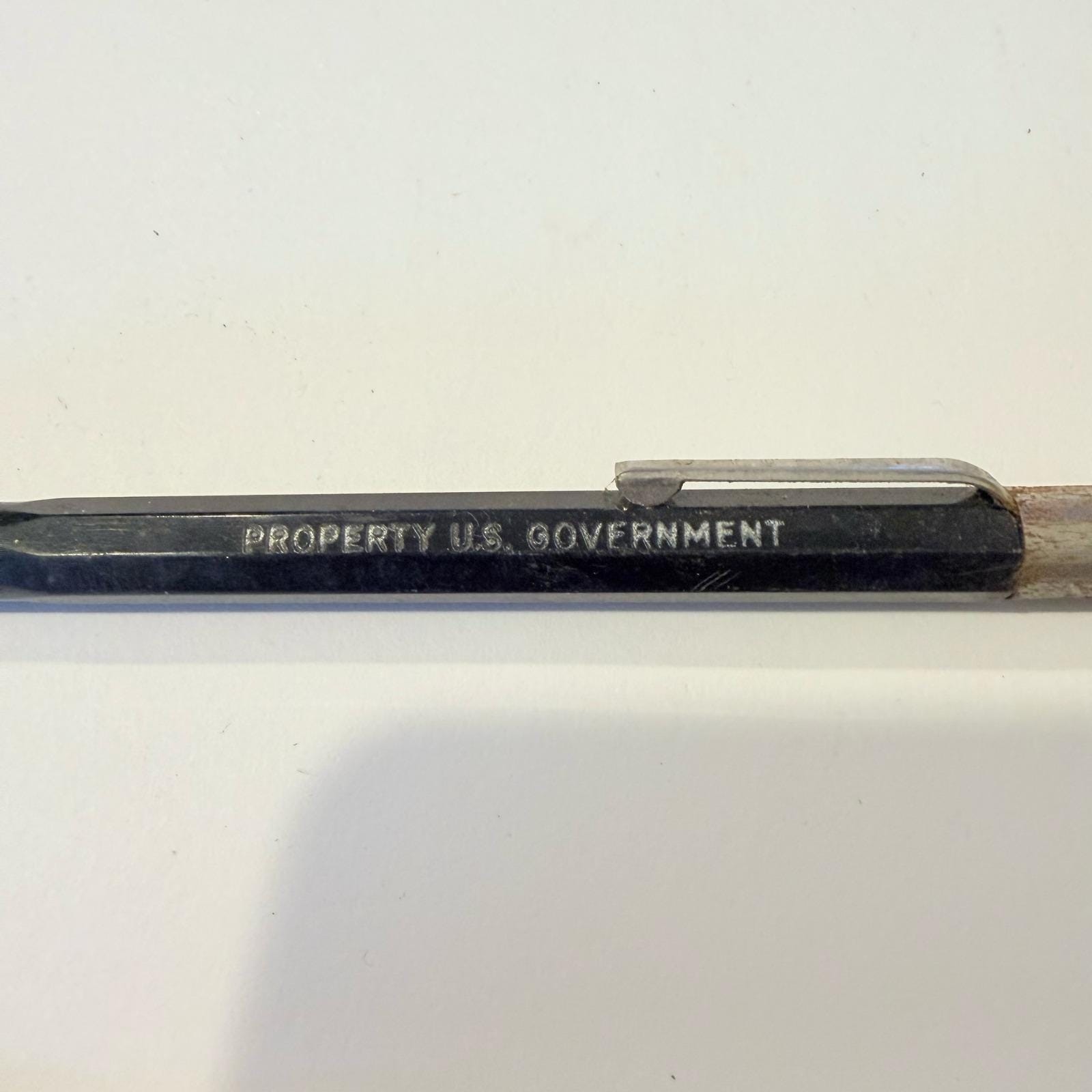 Vintage Property US Government Mechanical Pencil Black Hexagonal Skilcraft Style