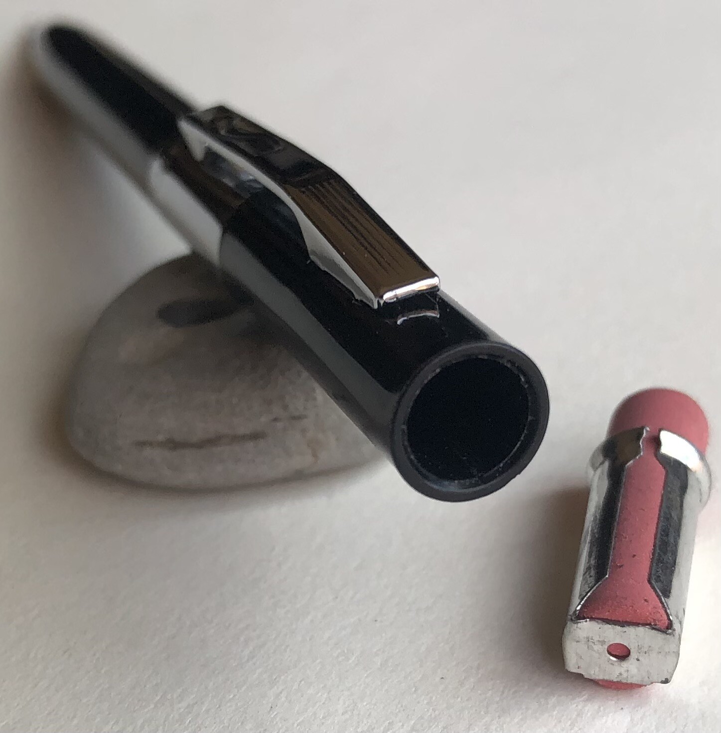 Vintage SCRIPTO Mechanical Pencil NOS .9mm Chrome Trim Black Barrel