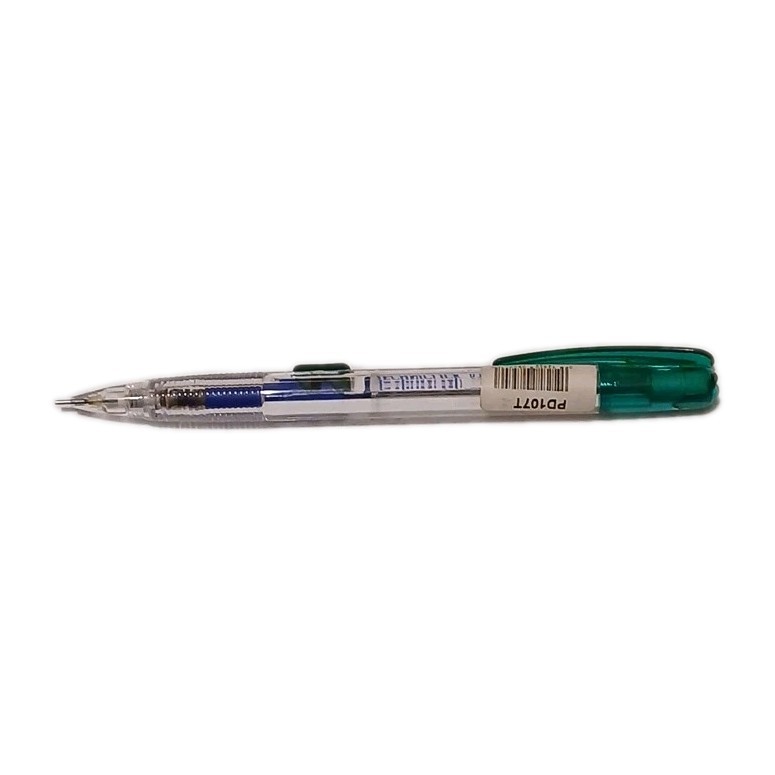 Pentel Techniclick 0.7mm Side Advance Automatic Pencil Clear Green PD107T Japan