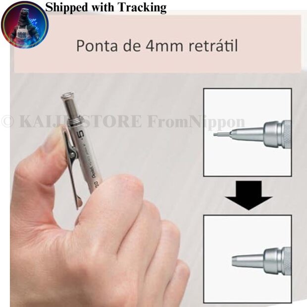 Pentel Graph Gear 1000 PG1015 0.5mm Mechanical Pencil Silver