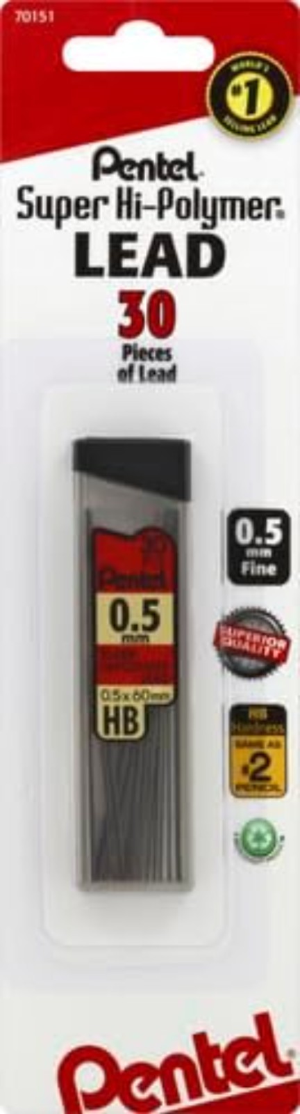 30 Pack Super Hi-Polymer HB Lead Refill 0.5mm – Smooth Writing Guaranteed
