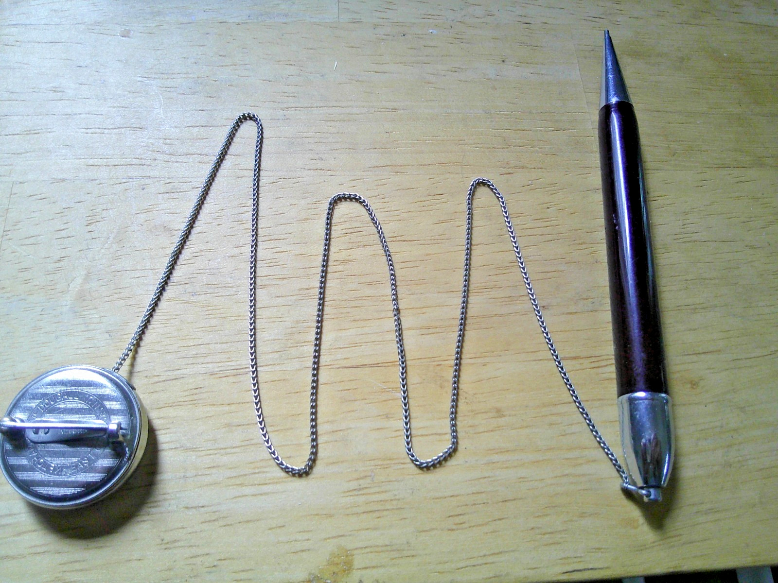 Unusual Vtg Retracting Chain Pin Antique Mechanical Golf Pencil VVGC Rare