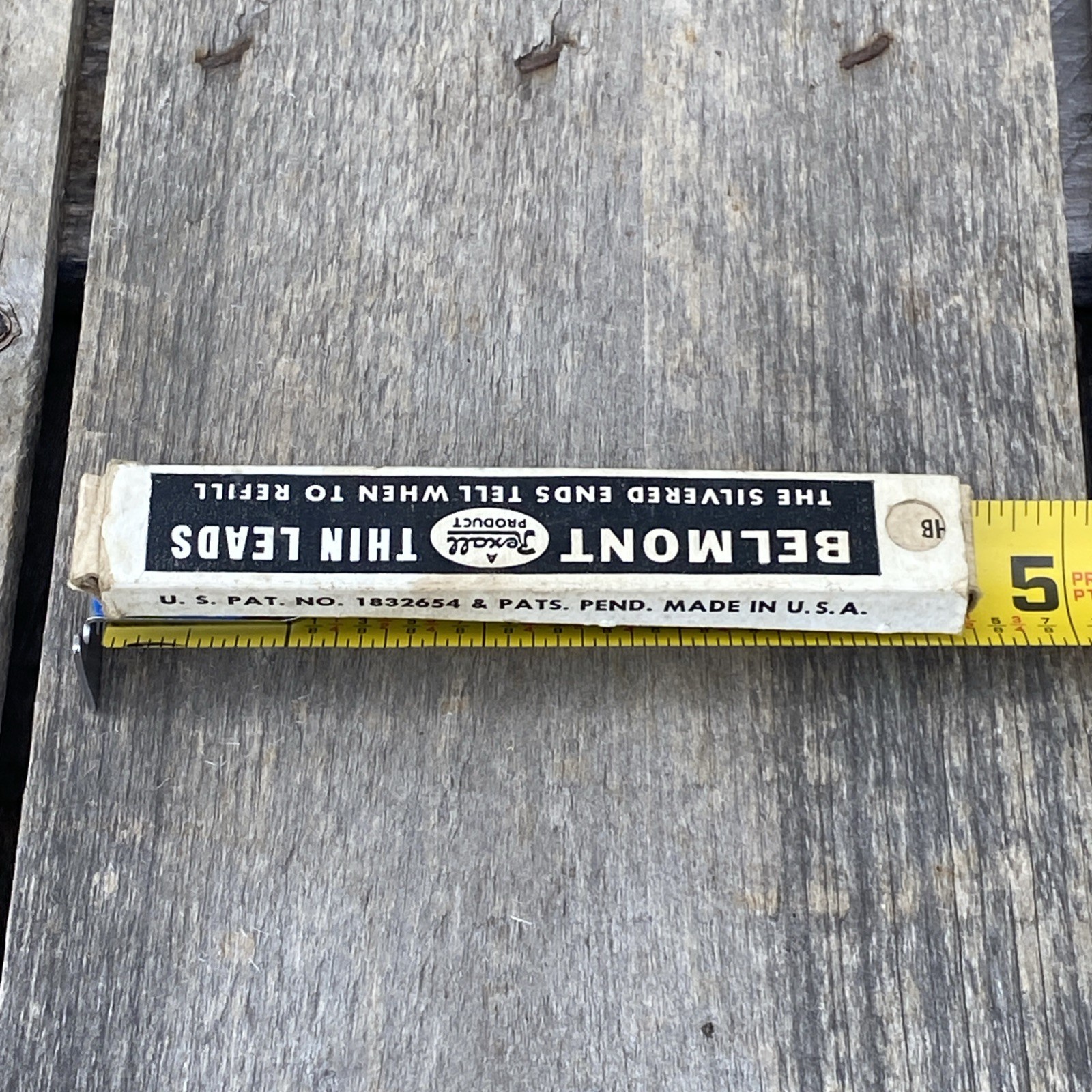 Vintage Rexall BELMONT HB Black 1.18mm Silvered Pencil Lead, Nearly Empty