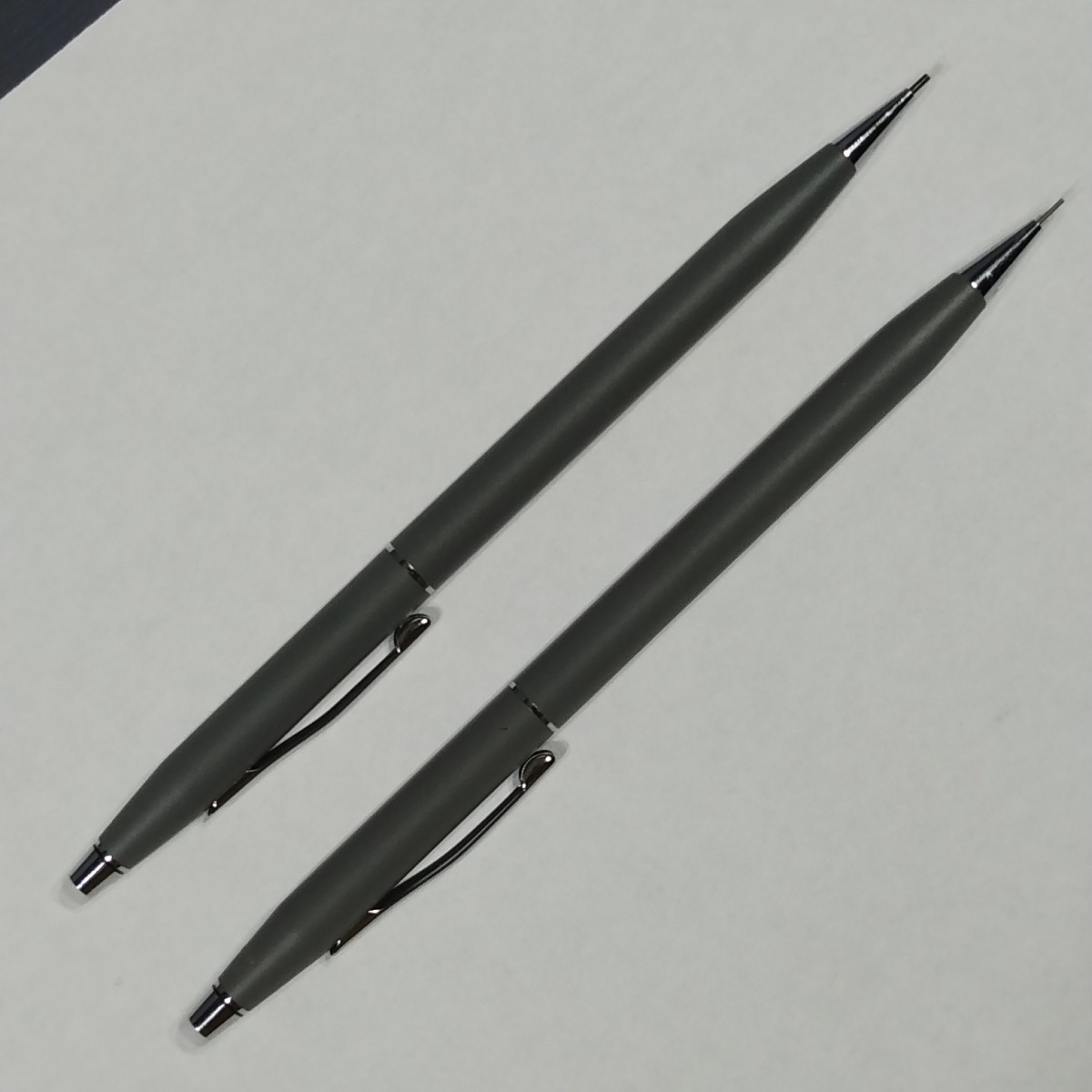 Vtg 2 Cross Century Classic Mechanical Pencils 0.9mm & 0.5mm Matte Gray & Box