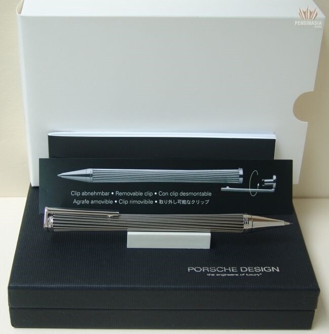 PORSCHE DESIGN P3130 MIKADO STAINLESS STEEL PROPELLING MECHANICAL PENCIL GREAT !