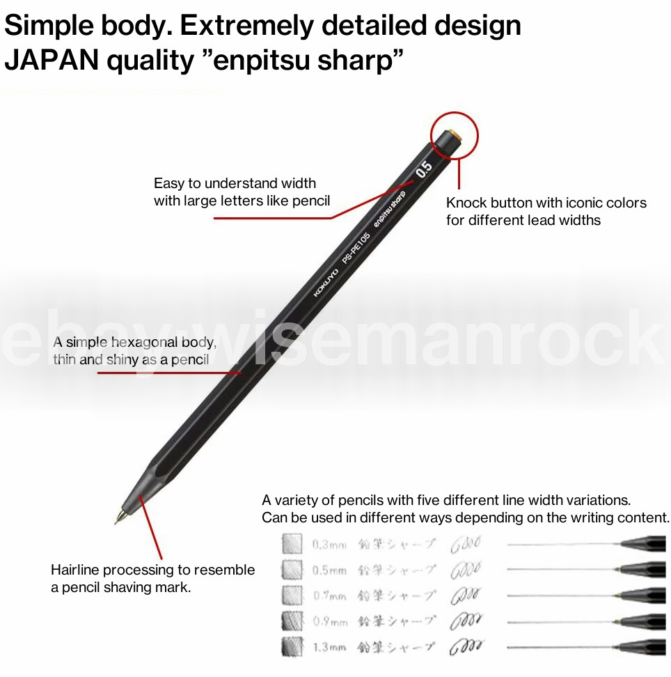 (RARE++++) Set of KOKUYO enpitsu sharp Mechanical Pencil White Limited NEW