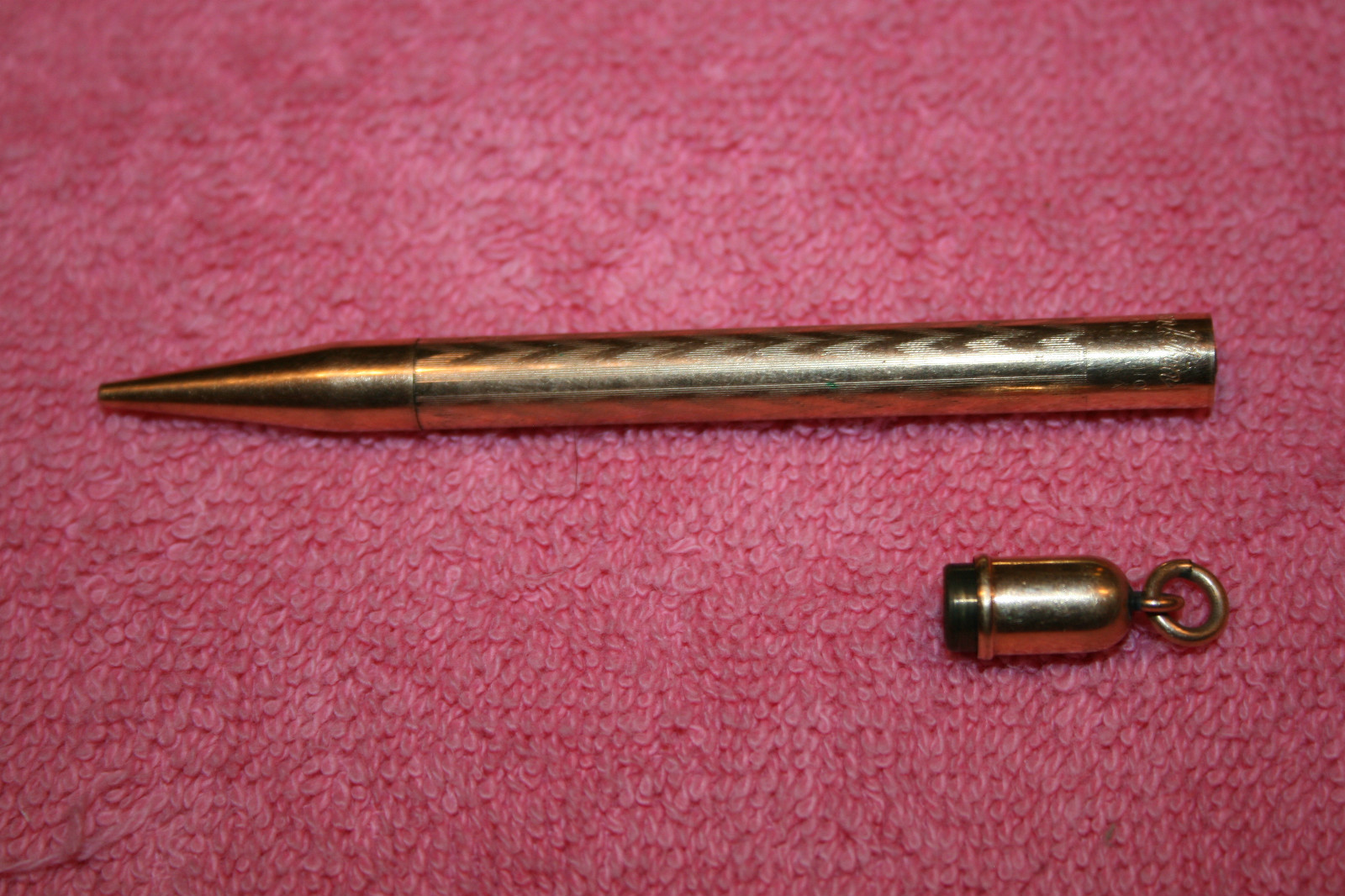 Vintage Pencil Pendent Conklin Rolled Gold No 4VS Pat 7-6-20 Toledo Ohio Made