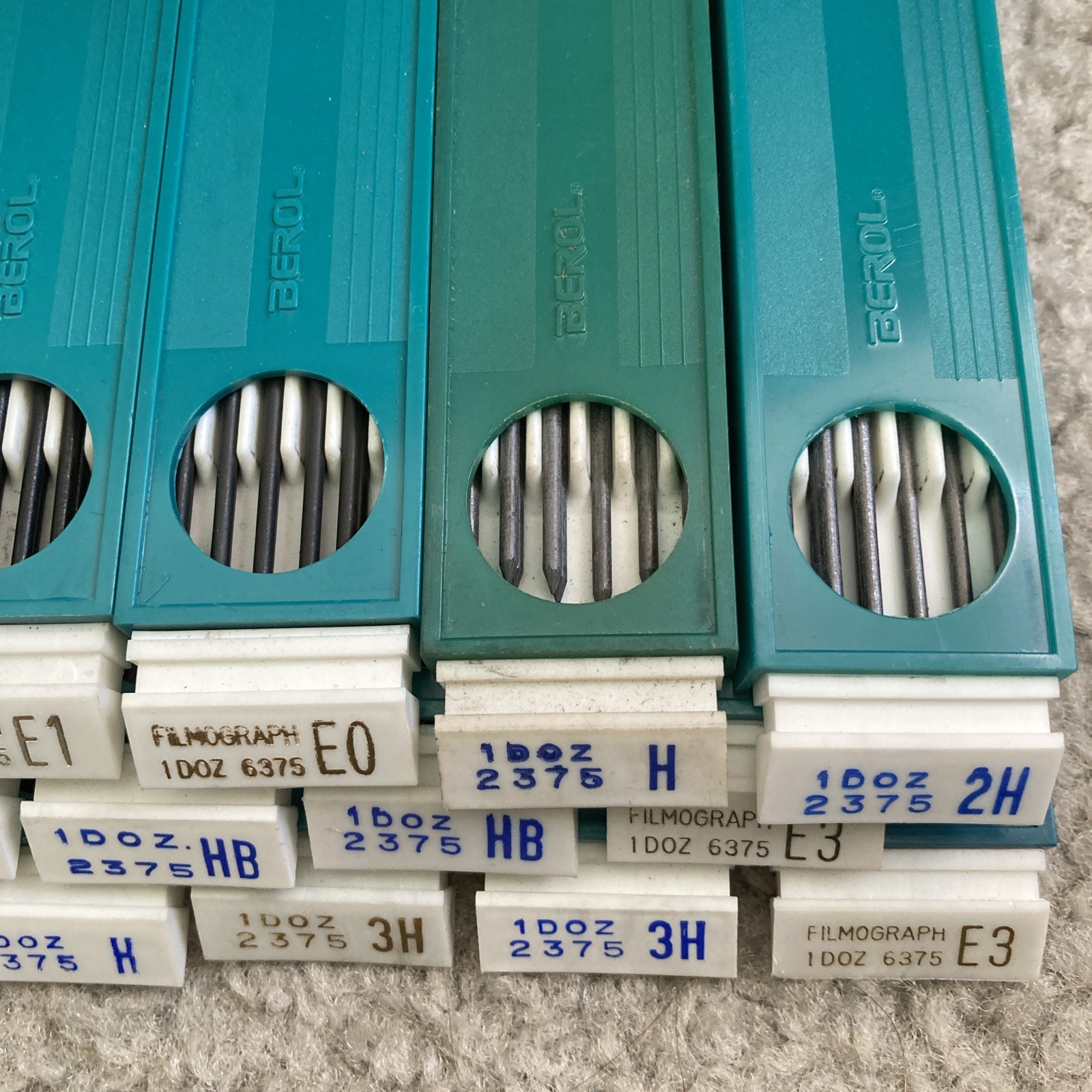 Berol Turquoise Eagle Drawing Leads Assortment of 16 Boxes Vintage