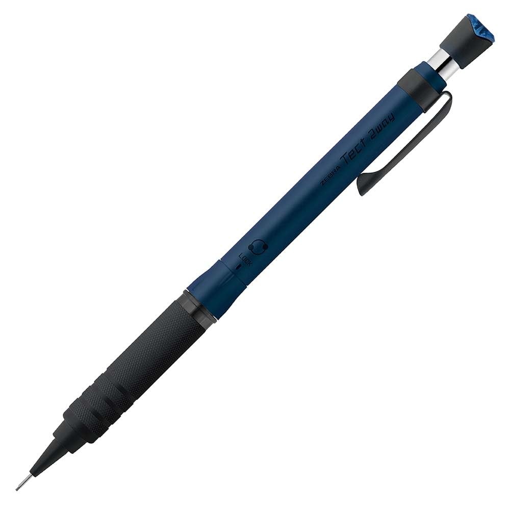 ZEBRA Mechanical Pencil, Tect 2-Way RO, 0.5mm, Navy Black, Knurled Model, P-MA14