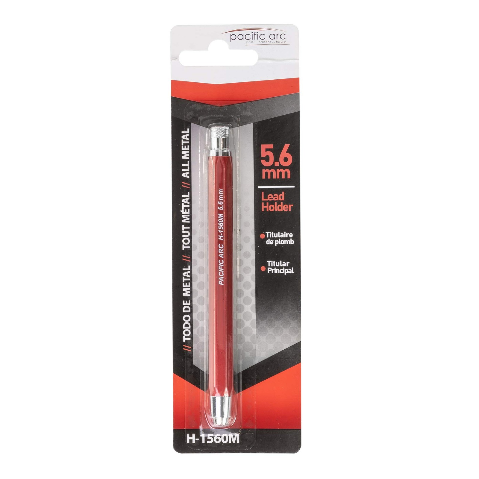 Premium Red Technical Stainless Steel 5.6mm Clutch Lead Holder