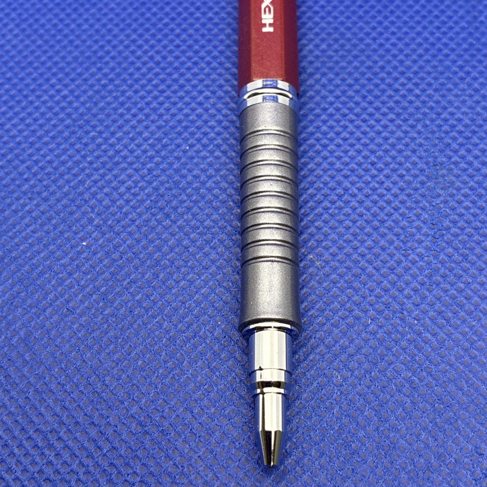 hexa 2000 mechanical pencil Red Silver Korea Micro Plastic