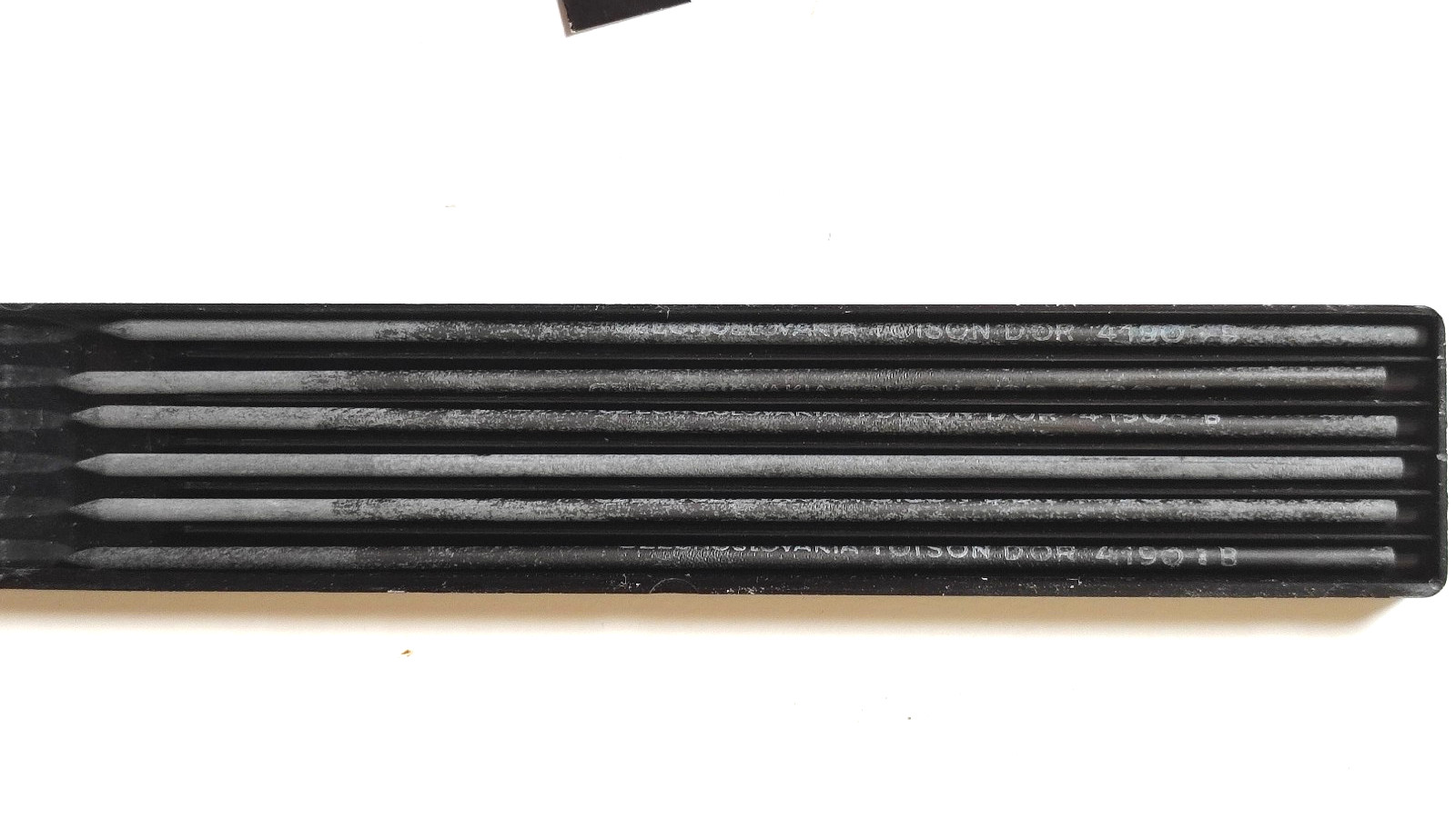 BOHEMIA WORKS Pencil Leads 4190 Set of 6 in 6 Plastic Boxes,Czechoslovakia 1970s