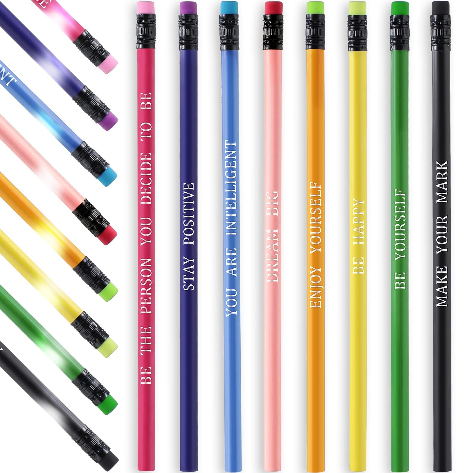60 Pcs Inspirational Pencils Personalized Pencils with Name Cute Pencils Moti…