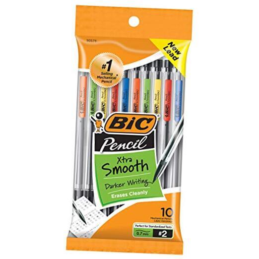 Xtra-Smooth Mechanical Pencils With Erasers, 10 Count (Pack of 1) 1 Pack 0.7mm