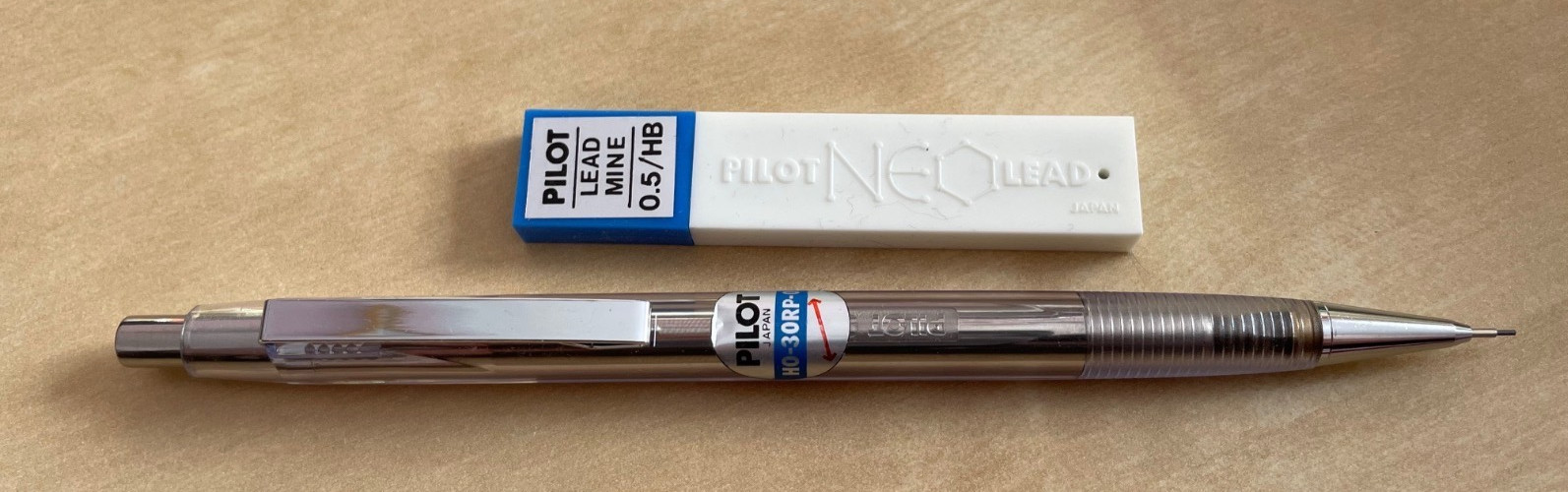 Vintage Pilot HO-30RP-05 Superpro Drafting Pencil Sliding Sleeve Japan Clear