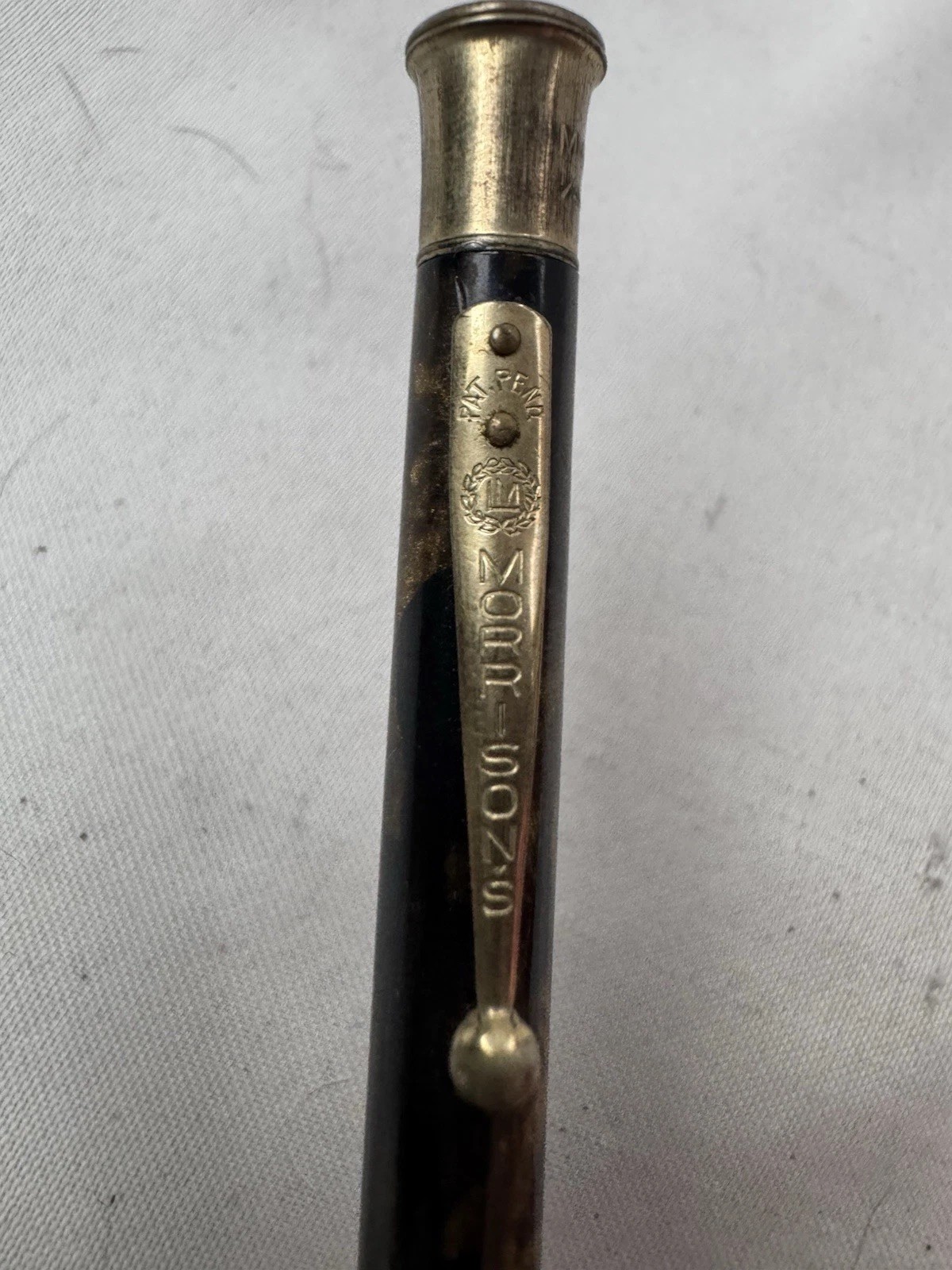 ANTIQUE MORRISONS MECHANICAL PENCIL PATENT PENDING 1/40 14K GOLD FILLED