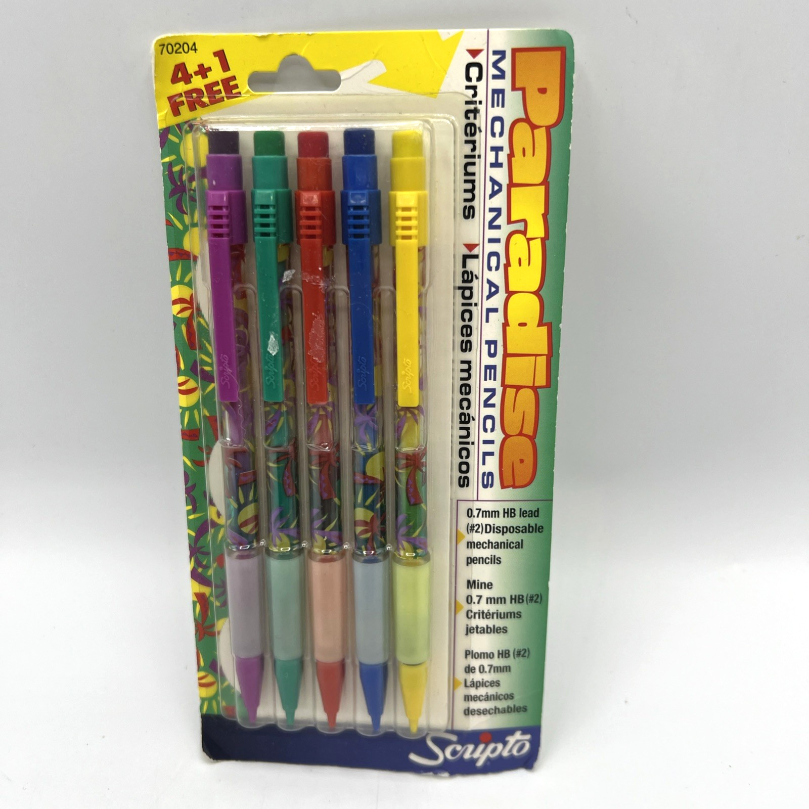 Scripto Paradise Mechanical Pencils 5 Pack Vintage 2001