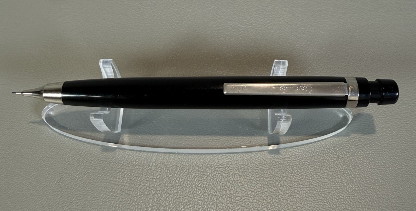Vtg Pentel P300 Big Pencil 0.7mm Mechanical Drafting Japan Black Silver Tone
