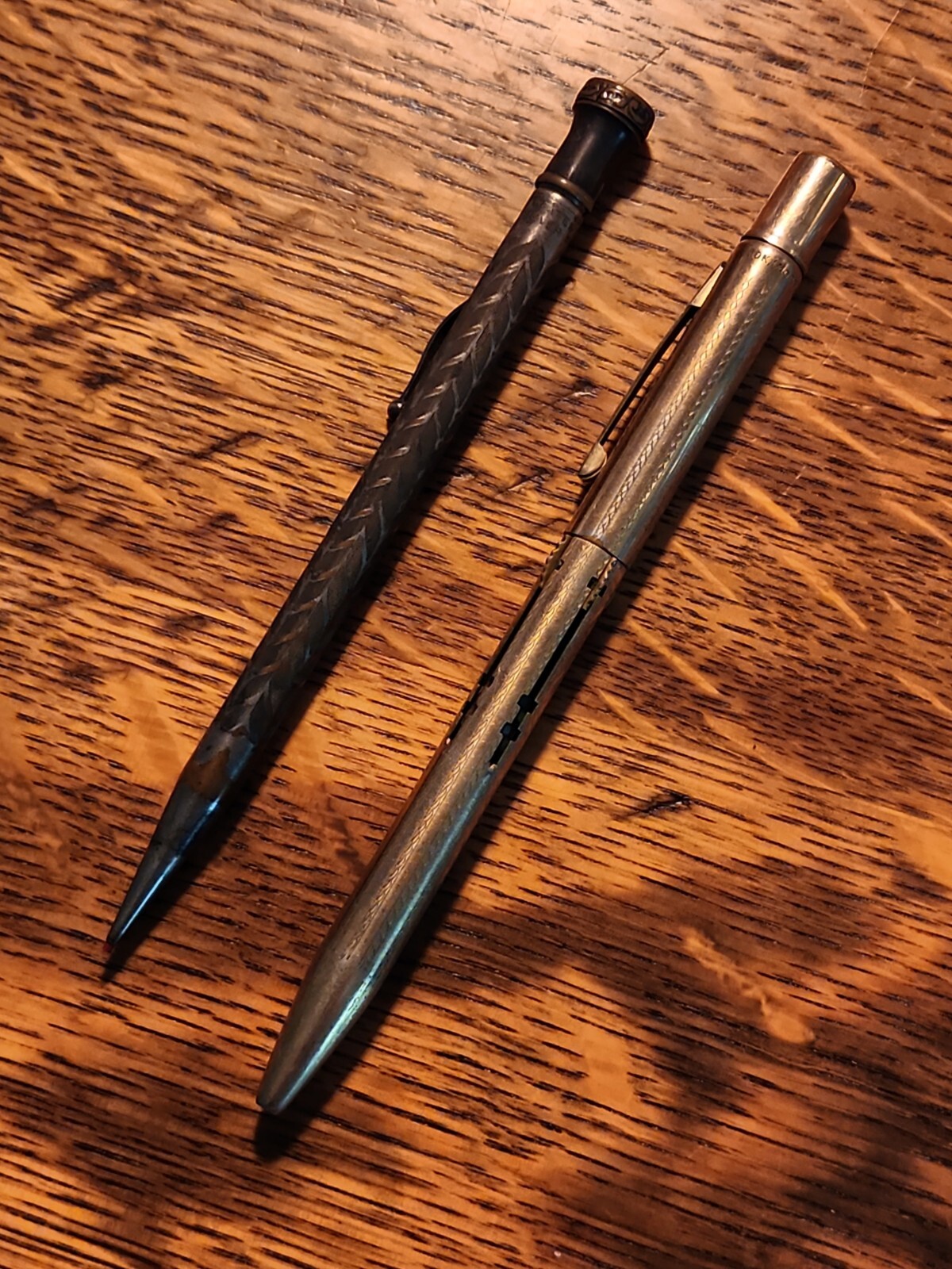 Lot Of 2 Vintage/Antique Mechanical Pencils-Silverplate Pal, And 10K RGP Norma