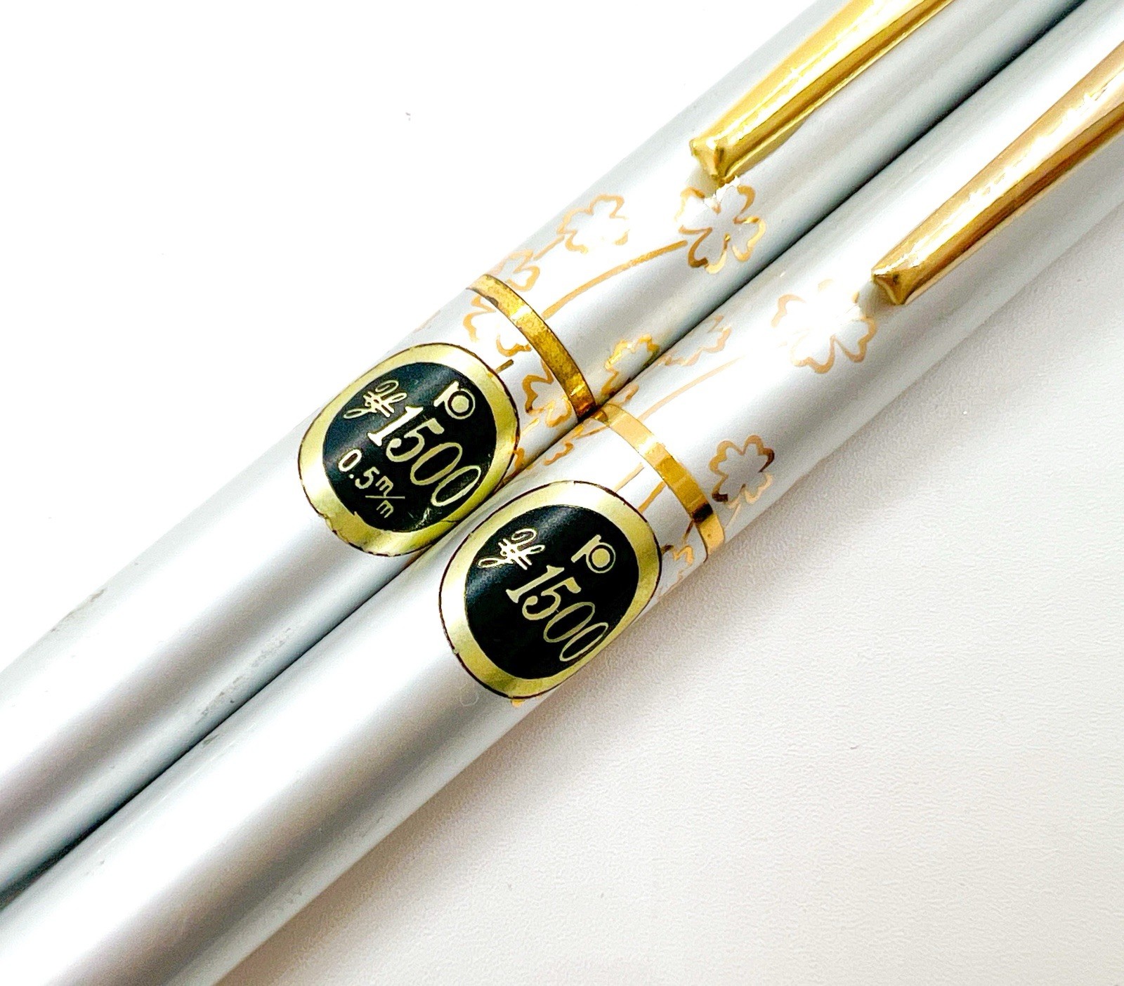 Platinum 2pcs Mechanical Pencil 0.5 mm & Ballpoint Pen Flower Theme Functional