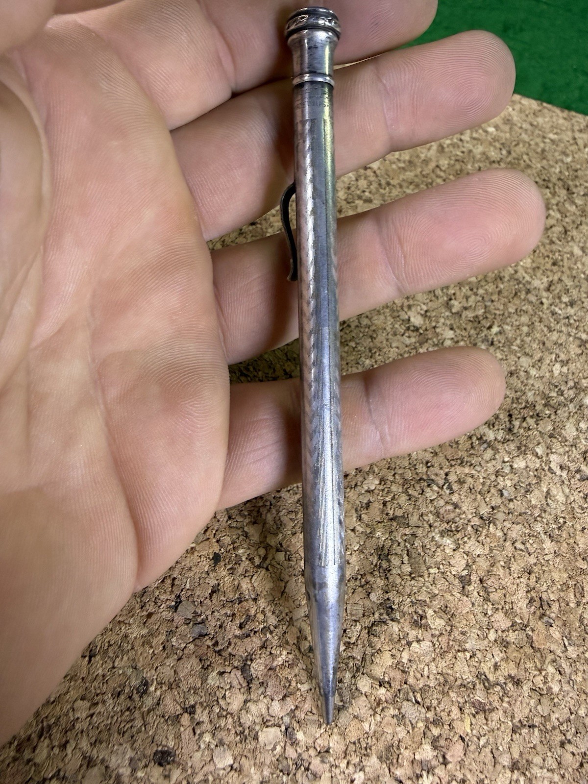 VTG Wahl Eversharp Engraved Silver Plated Mechanical Pencil Art Deco