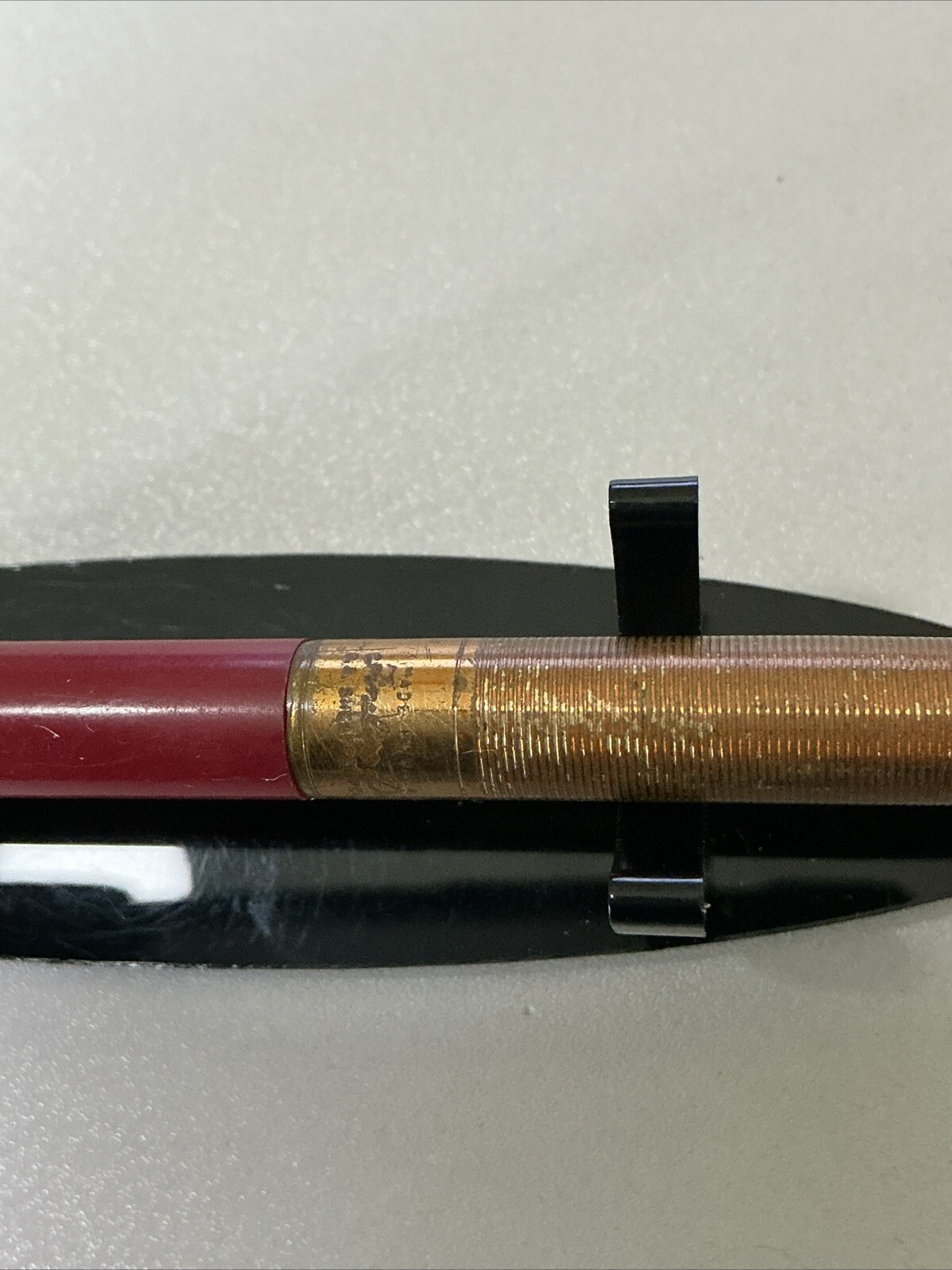 Vintage Sheaffer Fineline Division Mechanical Pencil – Red & Brass – A318