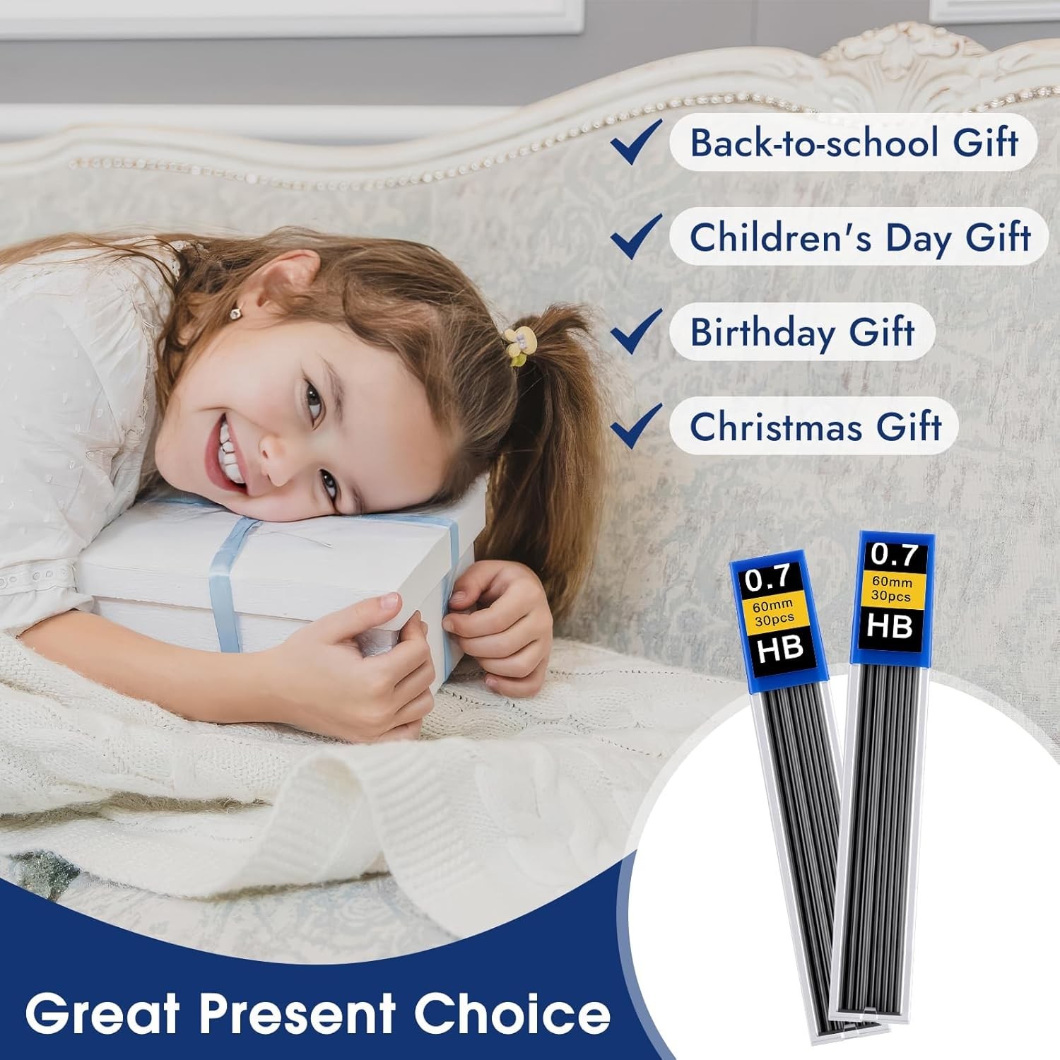 720 pcs 0.7 mm Lead Refills, Mechanical Pencil Lead HB, Break Resistant Penci…