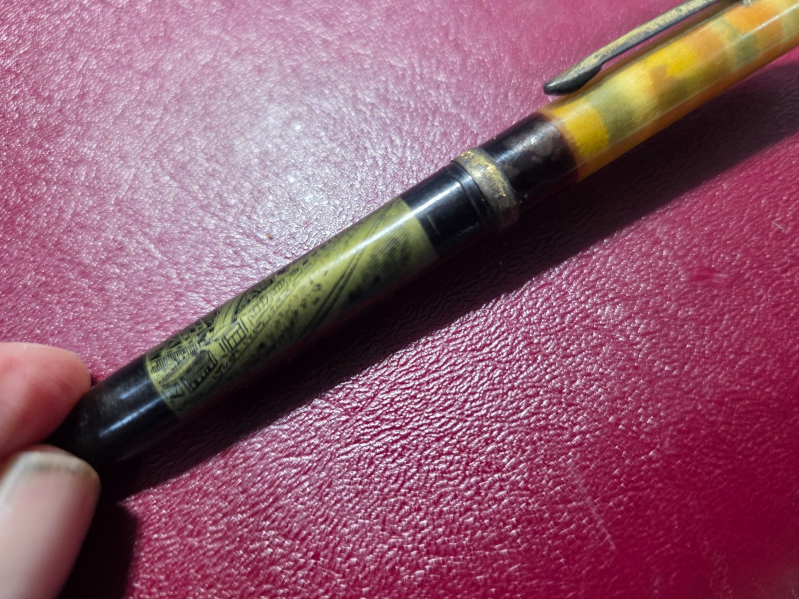 Hibbing Minnesota Iron Ore Mine 0.9mm Mechanical Pencil w/Iron Ore In Cap -1950s