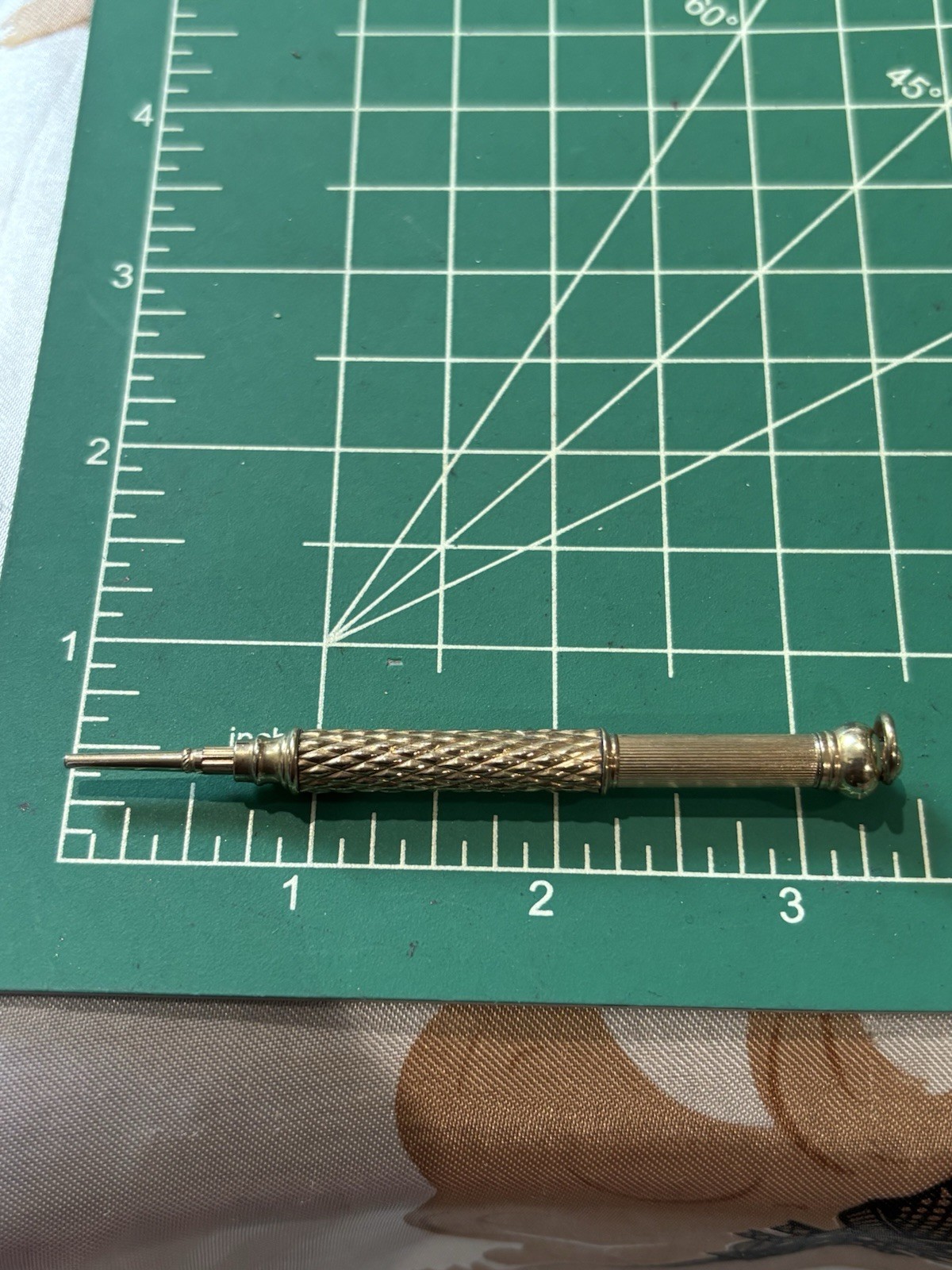 Antique Mechanical Retractable Propelling Pencil Gold Filled Engraved Gertie