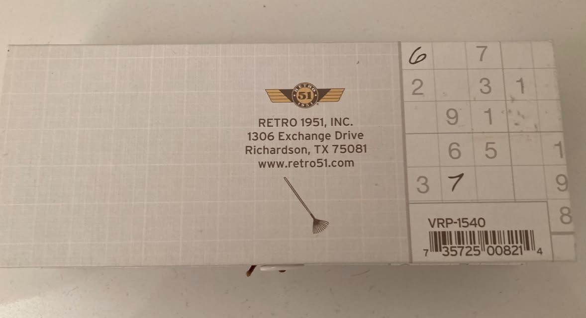 Retro 51 Suduko Mechanical Pencil in box .9mm lead erasers