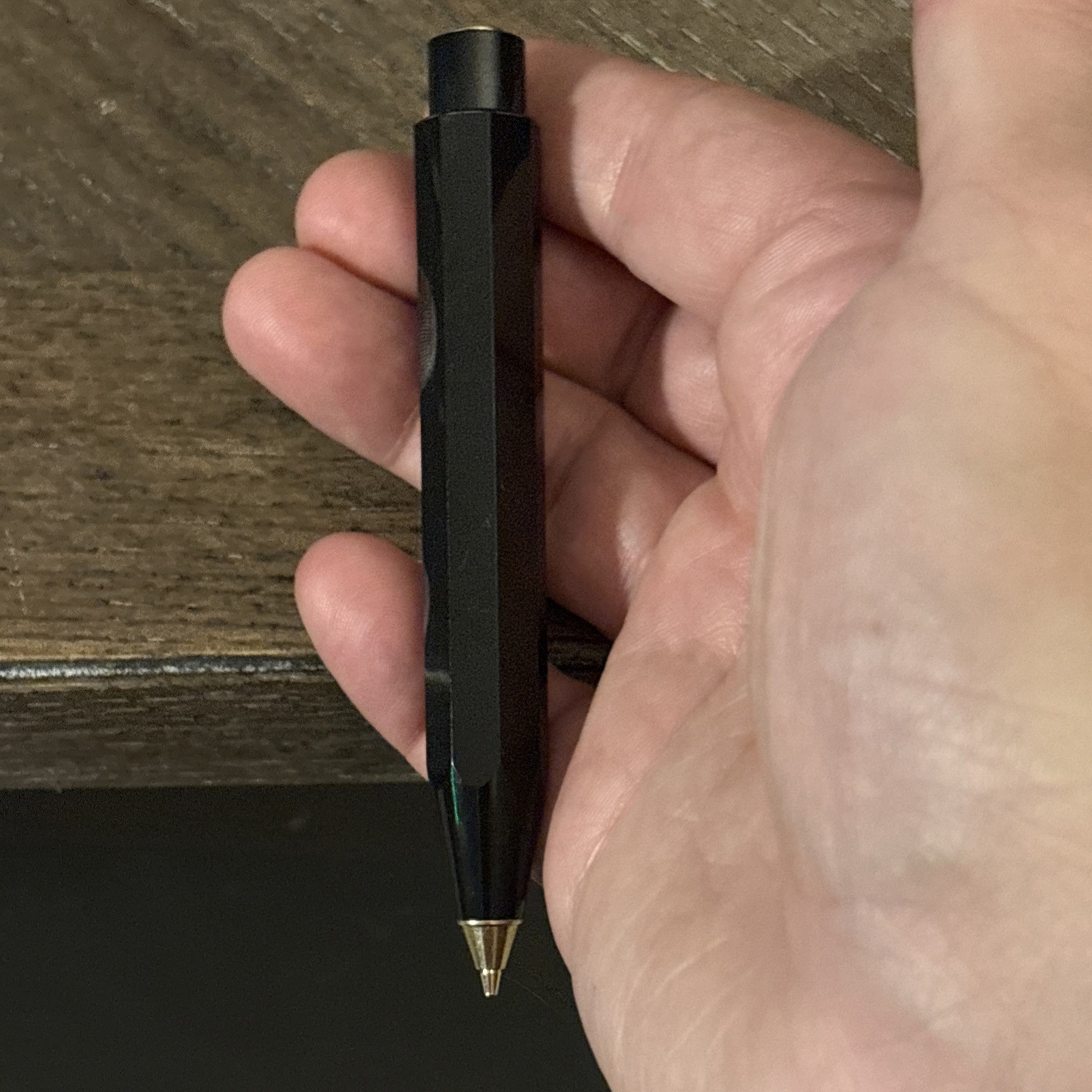 Kaweco Mechanical Pencil Skyline Plastic Barrel, Sport Black With Gold Trim