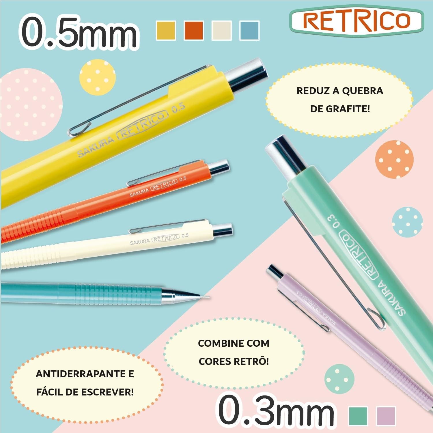RETRICO Mechanical Pencil 0.3 NS203R#125 Mint Blue