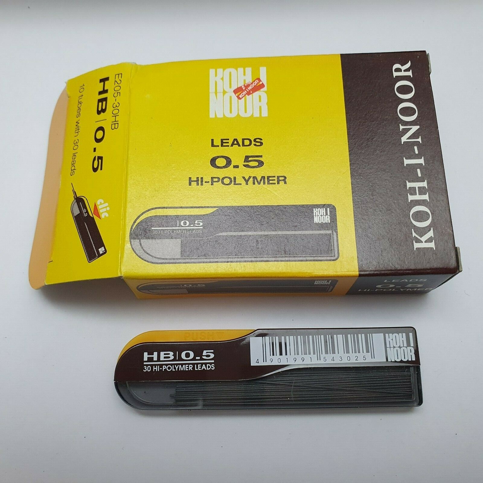 Lot of 300 Pencil Leads – Koh-I-Noor Leads 0.50 HB Hi-Polymer – 10 Packs (1 box)