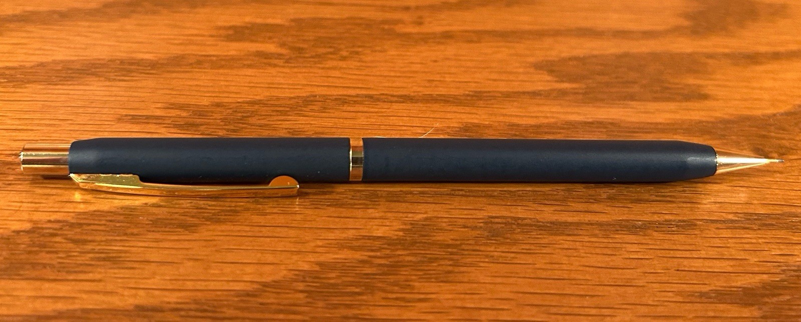 Vintage Centennial Mechanical Pencil Blue & Gold Tone w/ Case & Papers