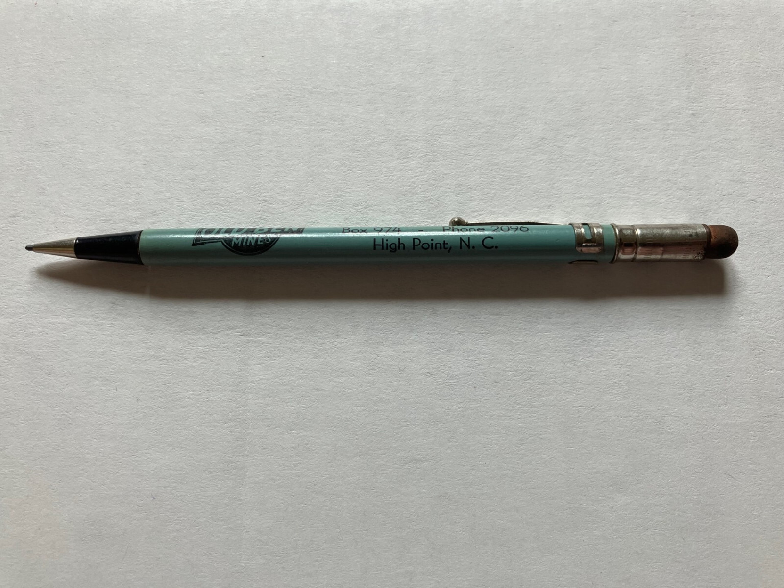 Vtg 1940’s Advertising Mechanical Pencil Old Ben Mines Coal High Point NC Darst
