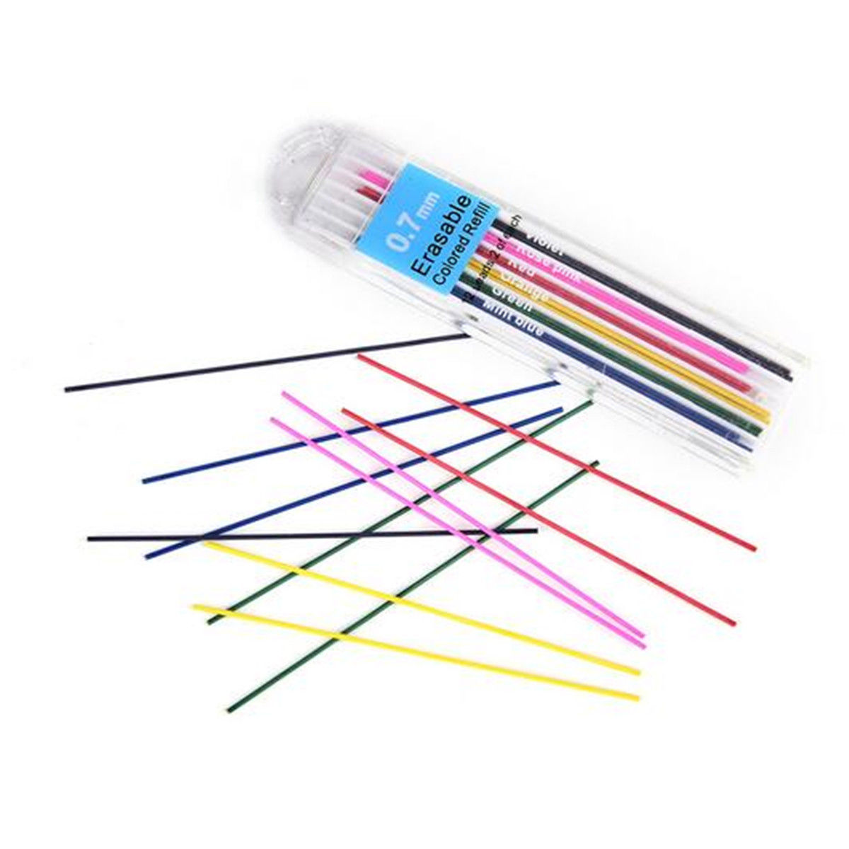 6 Boxes Automatic Mechanical Pencil Refill 6Color Lead School Stationery 0.7mm