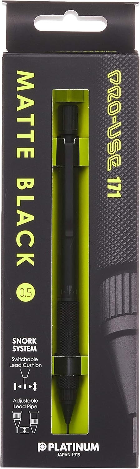 Platinum MSDA-2500B Drafting Mechanical Pencil Pro Use 171 0.5mm Matte Black new