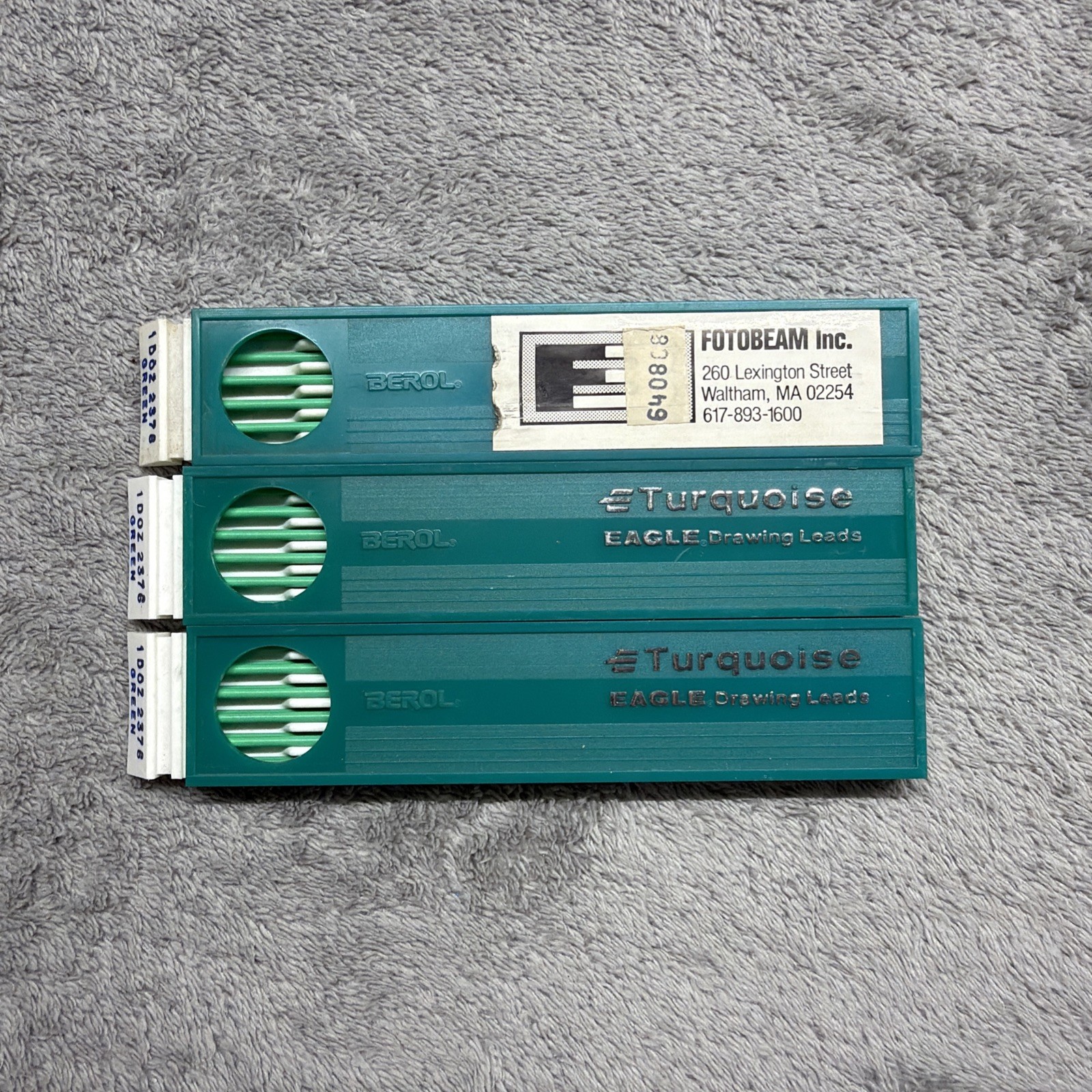 Vintage Berol Turquoise Eagle Drawing Leads #2376 GREEN 3 12 Packs