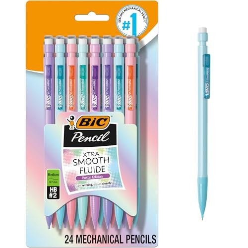 Xtra-Smooth Pastel Mechanical Pencils with 24 Count (Pack of 1) Pastel Edition